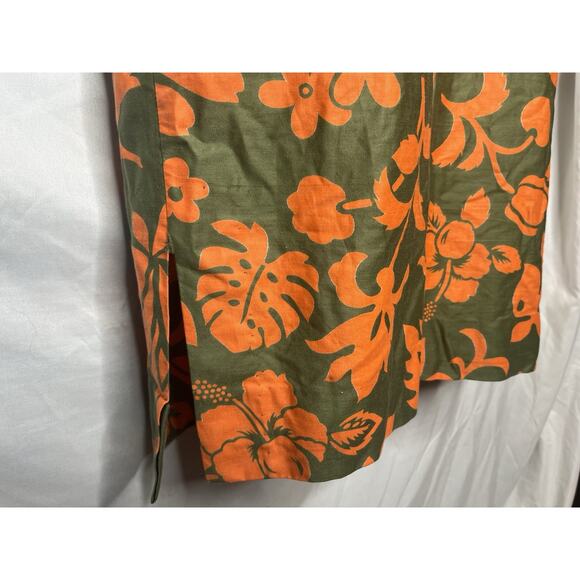 Ui Maikai Hawaiian Shift Dress Tag Size L Bold Tropical Hibiscus Print 1960s - Picture 5 of 14